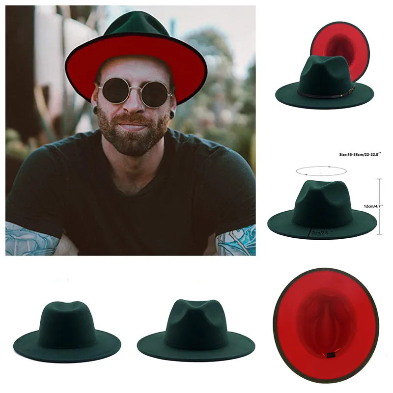 Шляпа из смесовой шерсти для мужчин и женщин модная Панама в стиле джаз с пряжкой