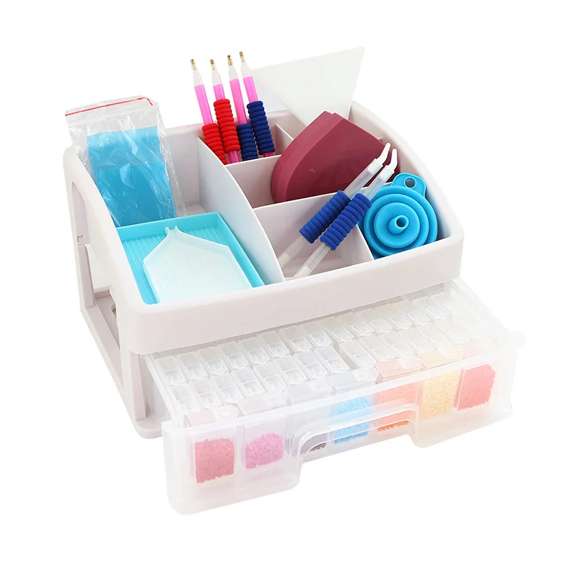 

New Diamond Painting Drawer Storage Box Tool Set Multifunctional DIY Mosaic Diamond Square Bottle Multi-layer Function Case