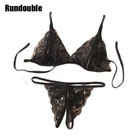 Микро Бикини Для женщин подарок сексуальное женское белье, набор, v-образный ворот бюстгальтер стринги женские ночное Откройте трусики нижнее бельё для девочек Bodydoll Lenceria Mujer