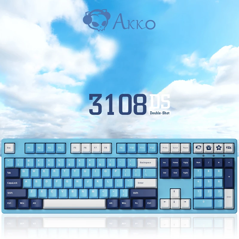Проводная клавиатура AKKO 3087 3108 механическая с зеркальным небом 87 108 клавиш