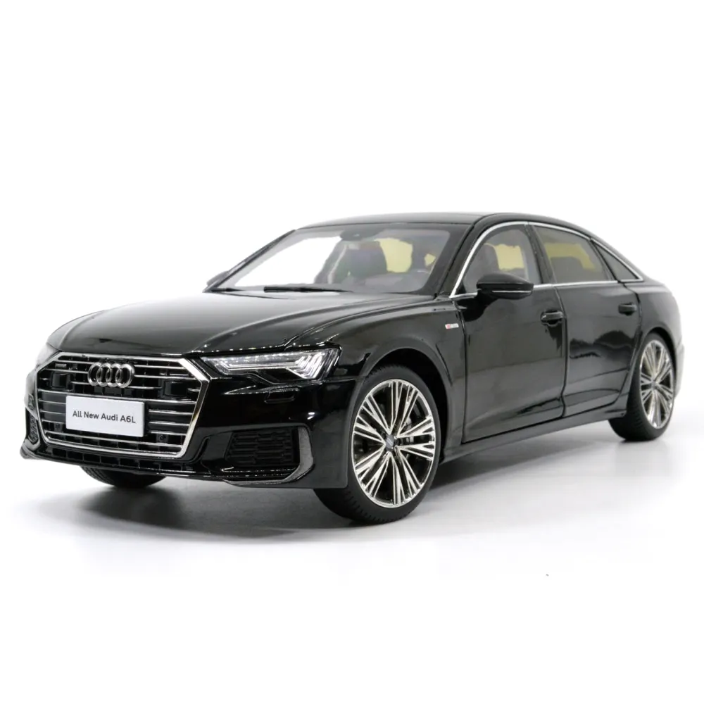 

1:18 Scale Audi A6L 2019 Black Static Simulation Diecast Miniature Metal Alloy Model Car Gifts Collections Doors Open