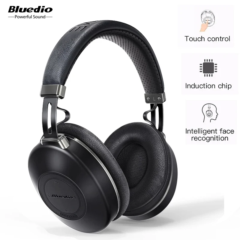 Bluedio H2 Bluetooth 5.0 Headphones ANC Wireless Headset HIFI Sound Step Counting Cloud Function APP Support SD Card Slot