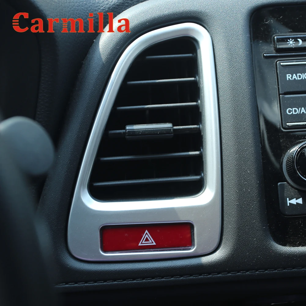 Carmilla accessori auto per Honda Vezel HRV HR-V 2014 - 2020 aria condizionata sfiato copertura Trim adesivi stile ABS