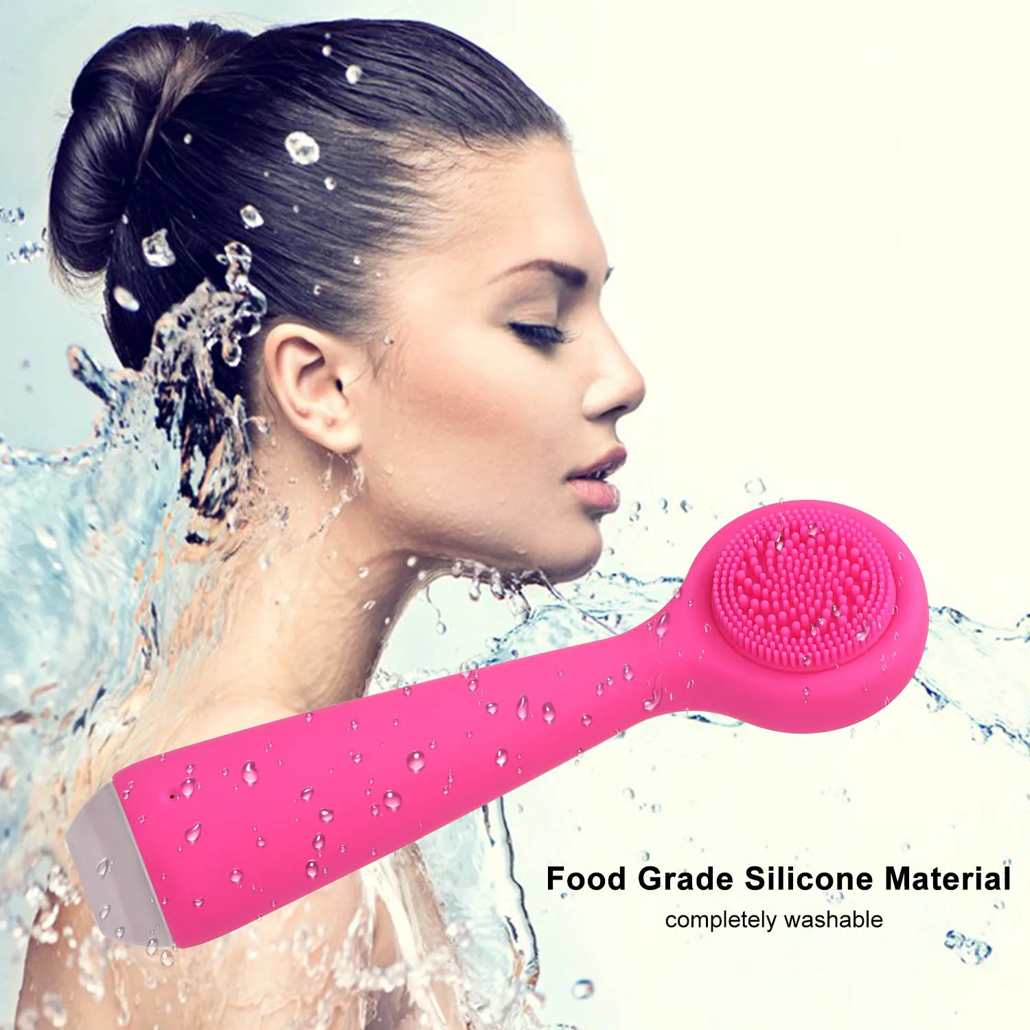 Электрический массажер для лица силиконовая Очищающая щетка устройство мытья