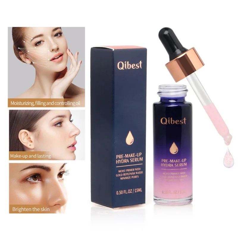 

New Arrive Hydrating Serum Moisturizing Shrinking Pores Face Care Essence For Pre-makeup Gold Foil
