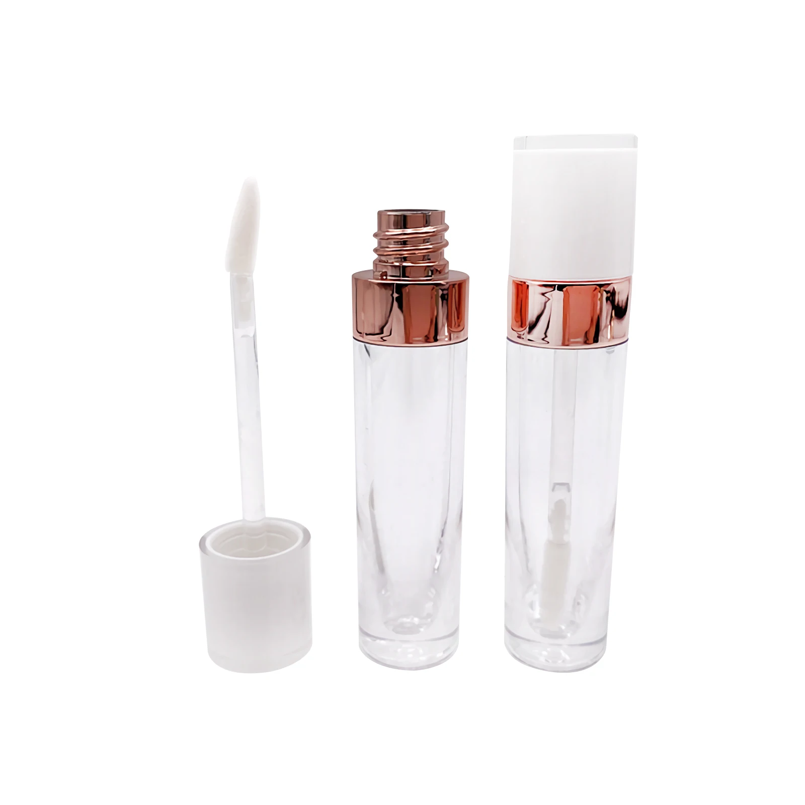 

5pcs 8ml Empty Lip Gloss Bottle Clear Lip Balm Container With Rubber Stopper Women Girls Diy Tool Refillable Vials