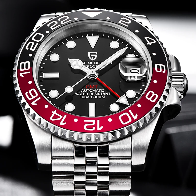 

Часы PAGANI DESIGN мужские классические, Роскошные Кварцевые водонепроницаемые автоматические механические из нержавеющей стали с керамическим...