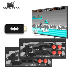 Data Frog USB Беспроводная портативная ТВ-видео игровая консоль со встроенным 1700 NES 8 бит HDMI-совместимая Ретро денди игровая приставка 4K с двумя геймпадами
