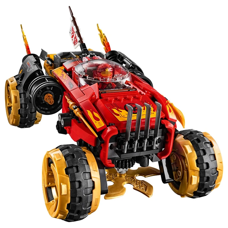 499 шт ninjagoo Катана 4x4 Строительные блоки для автомобиля модель набор кирпичей 70675