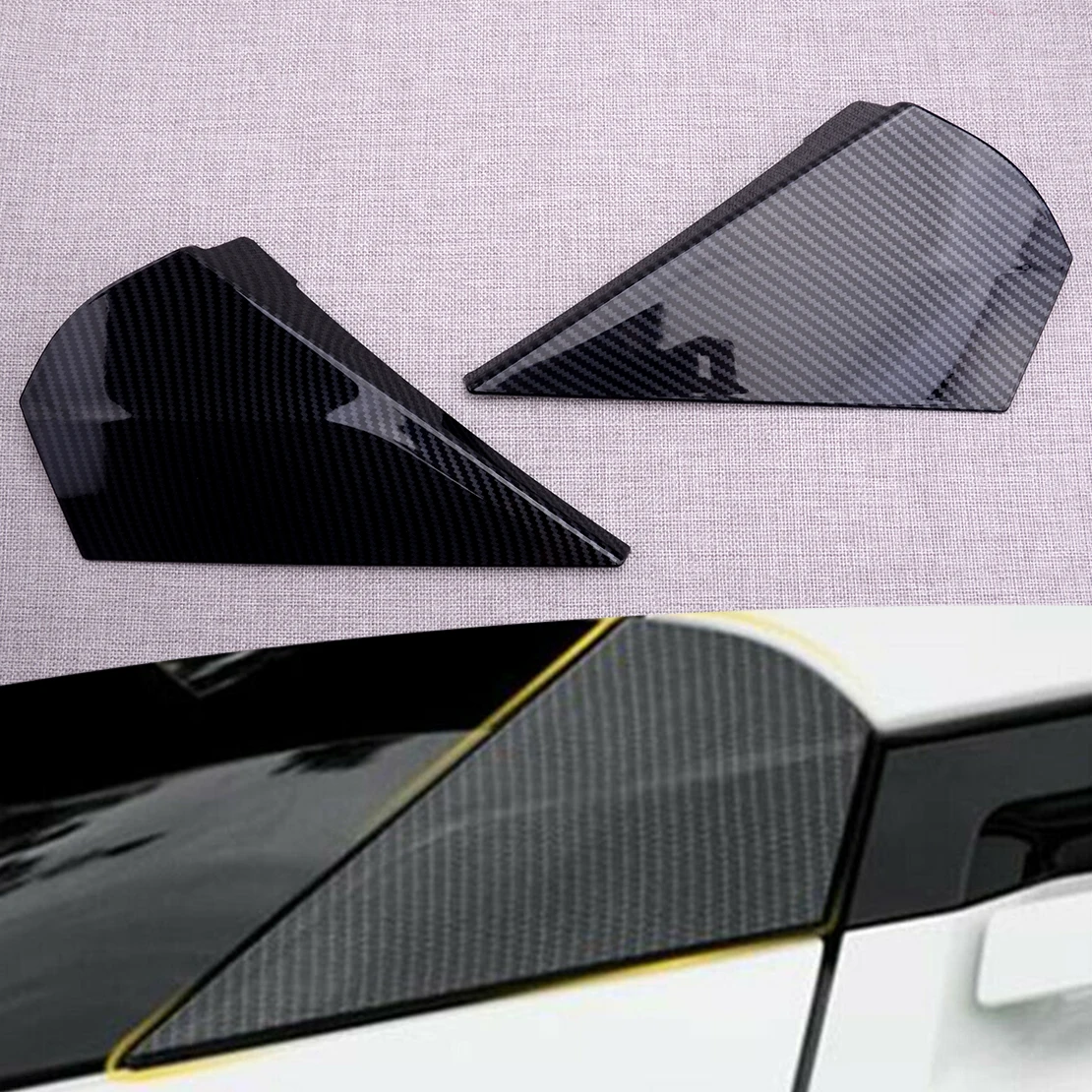 

CITALL 1 пара спойлеров заднего стекла, обшивка крыла, подходит для Toyota C-HR CHR 2016 2017 2018 2019 2020, стильный АБС-пластик из углеродного волокна