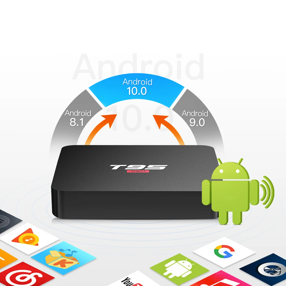 Умная ТВ приставка Android 10 0 T95 супер 2 Гб оперативной памяти 16 встроенной