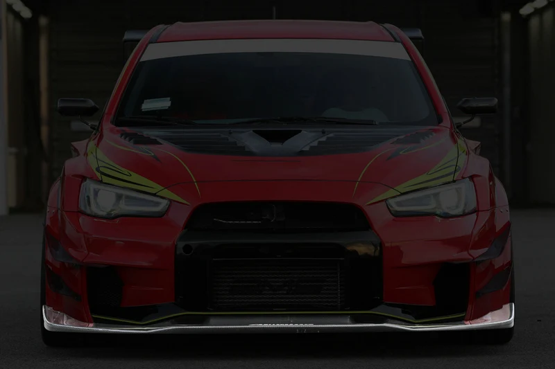 Для Mitsubishi EVO 10 VRSV2 широкий стиль стекловолокна передняя губа FRP стекловолокно