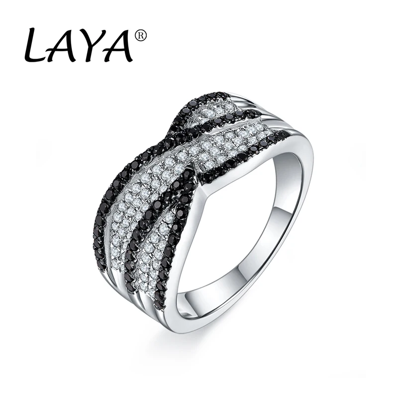 

LAYA 925 Sterling Silver New Fashion Luxury Clear Zirconia Retro designer Ring For Women Elegant High Quality Wedding Jewelry