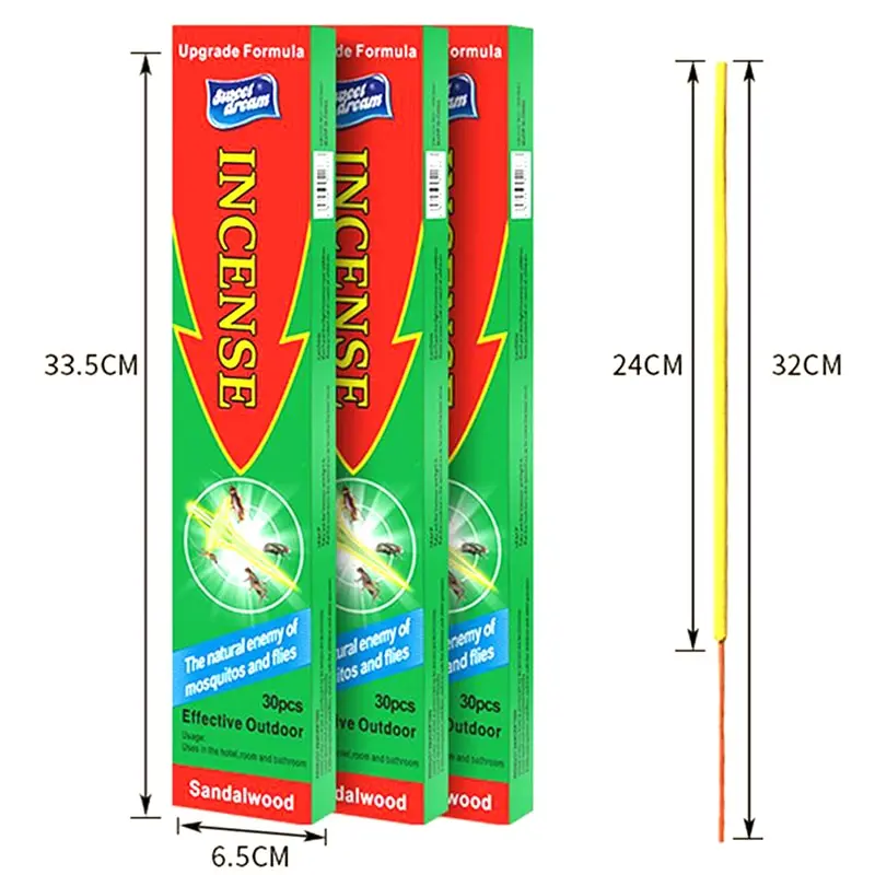

30PCS Mosquito Killer Natural Fiber Stick Incense Fly Repeller Buddha Incense