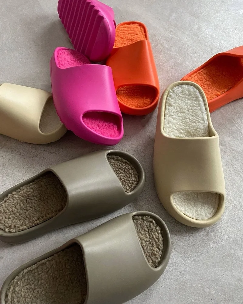 

2021 Luxury Brand Fur Slides Women Shoes Slippers Indoor House Slippers Graffiti Casual Beach Slipper EVA Quality Cartoon Shoes