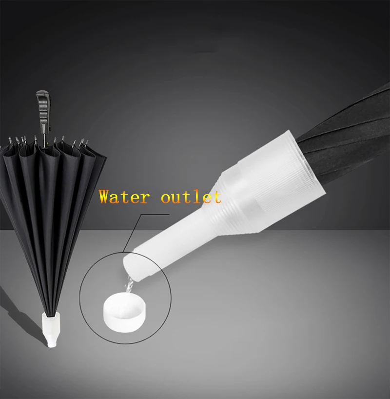 16K поставляется с водонепроницаемым рукавом длинной ручкой зонт для мужчин и