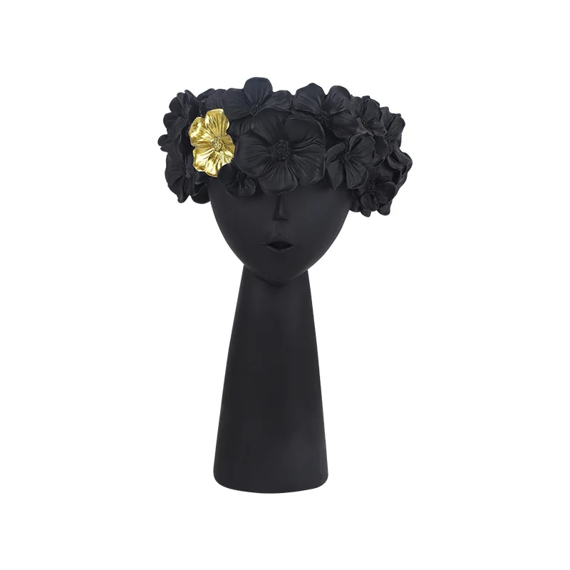 

Nordic Style Artistic Modeling Resin Vase Crafts Light Luxury Home Living Room Hotel Wedding Decoration Creative Ornaments