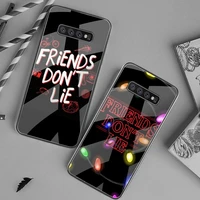 dabieshu friends dont lie strange things shell phone case tempered glass for samsung s20 plus s7 s8 s9 s10 plus note 8 9 10 plus