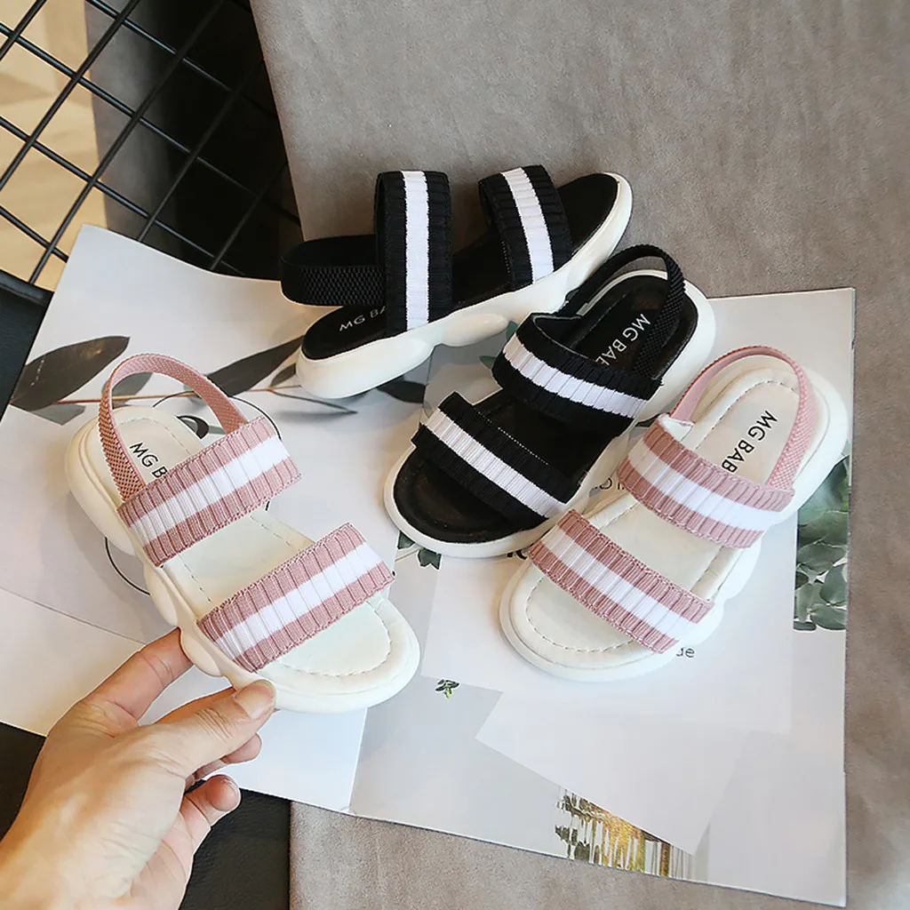 Сандалии для девочек Нескользящие Детские сандалии мальчиков и малышей летняя