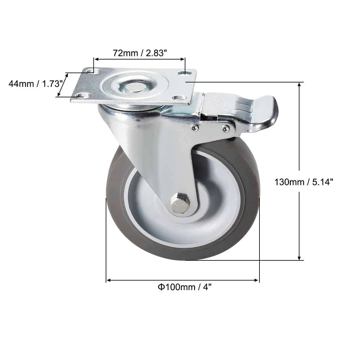 

uxcell Swivel Caster Wheel Caster Inch Diameter Wheel Lb Capacity Per Wheel 4 inch w Brake 2pcs