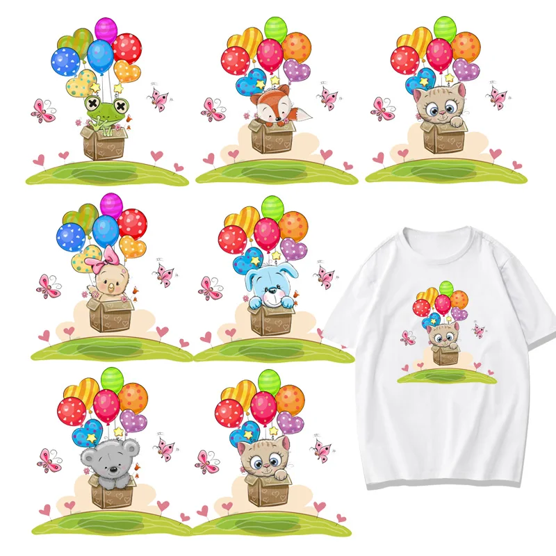 Сделай сам с изображением милых животных Переводные железные накладки кота