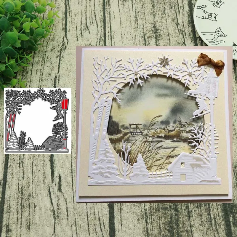 Металлический Трафаретный вырубной штамп квадратный NO.4 Трафареты набор сделай