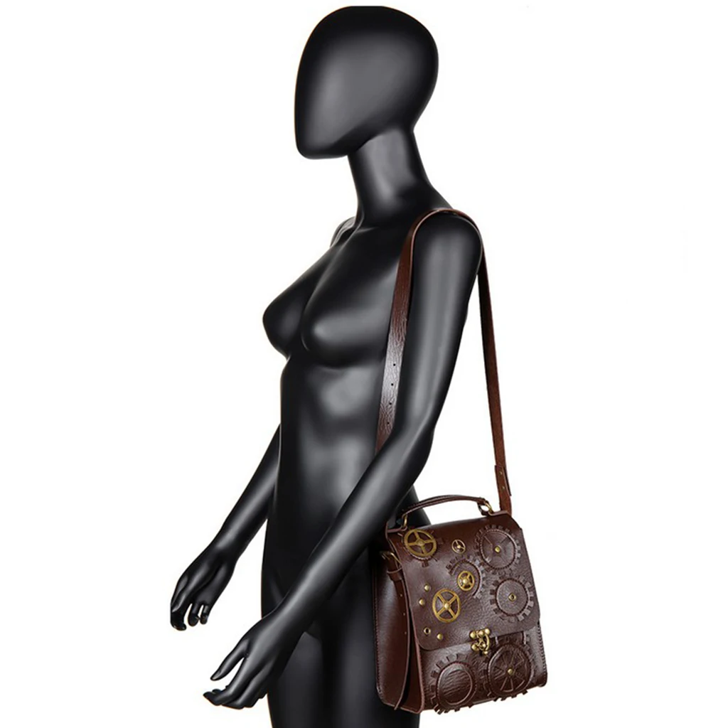 

Steampunk Rock Shoulder Bag Satchel Waist Pack Biker Rider Handbag Crossbody Bag