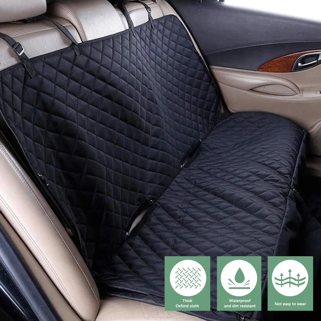 

Car Bench Seat Cover Waterproof Dog Car Seat Cover Luxury Quilted Car Travel Pet Dog Carrier Pet Hammock Mat Cushion Protector