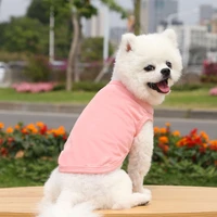 cottton plain simple color dog clothes vest spring summer large dog supply t shirt for small medium large dog pet product