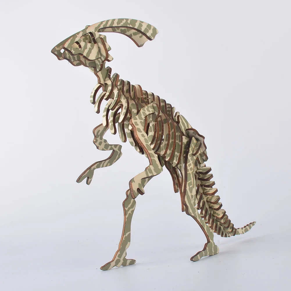 3D DIY Детская игрушка деревянный динозавр головоломка игра сборка подарок для