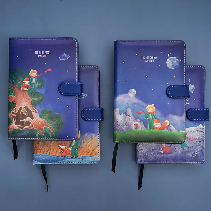 

New My Little Prince Blue Buckle Diary Journal Travel Diy Notebook School Kids Gift Item Colored Inside Pages Office Supplies