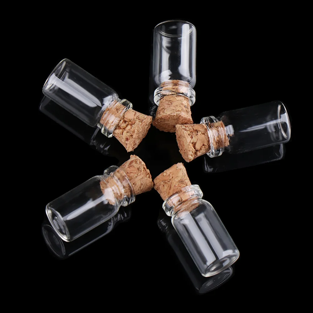 5 шт./компл. маленькие стеклянные банки для бутылок контейнер поделок сделай сам