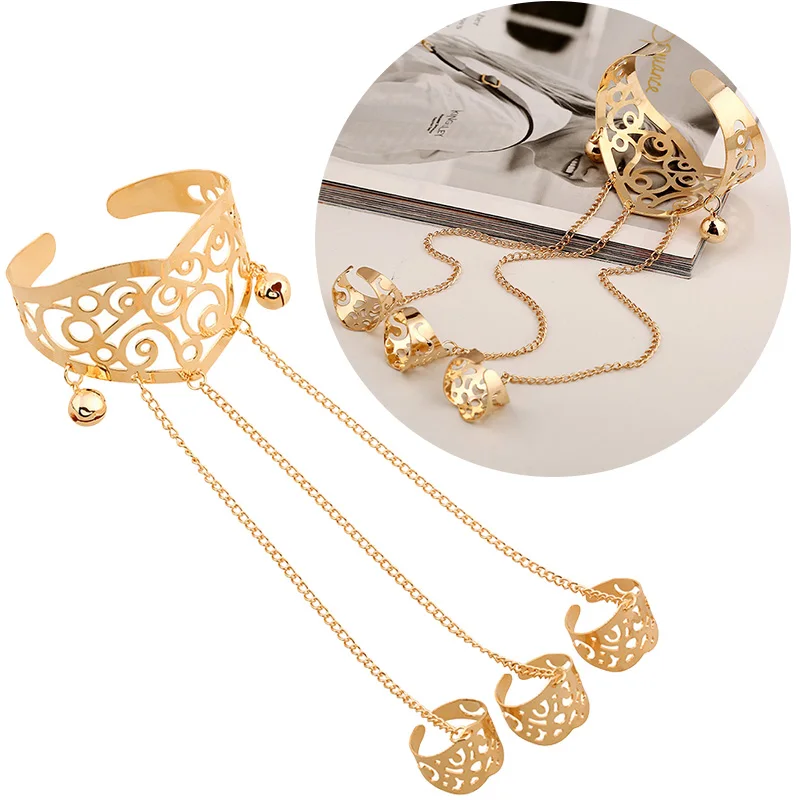 Женская многослойная бронзовая цепочка для рук|Браслеты-манжеты| |