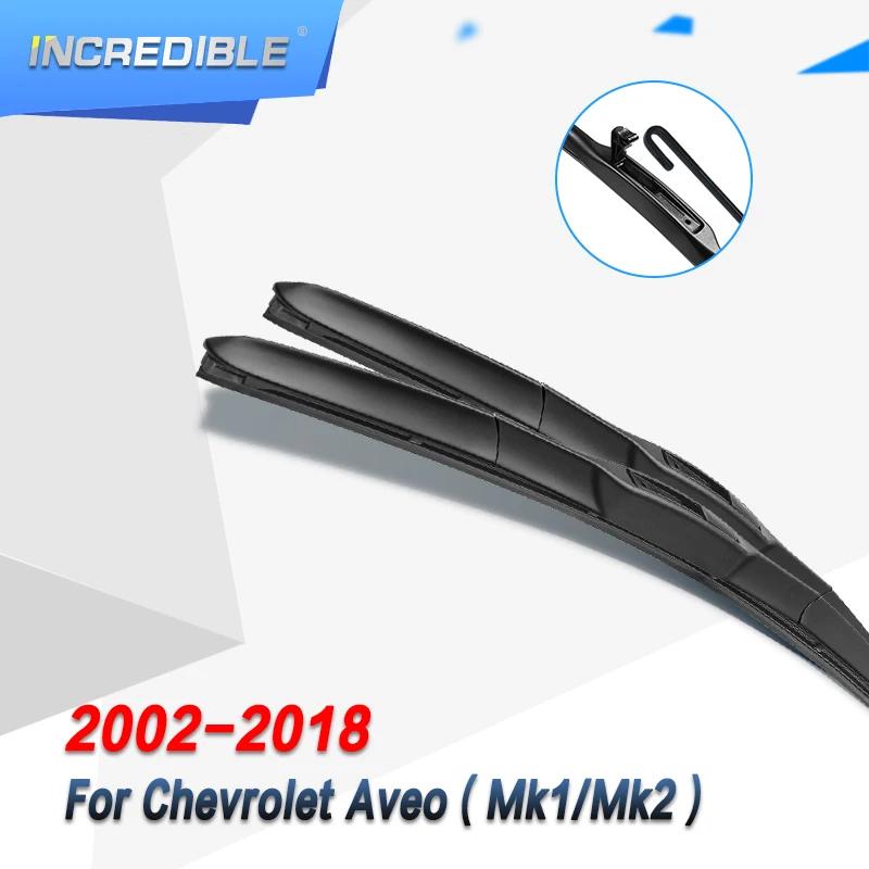 

INCREDIBLE Wiper Blades for Chevrolet Aveo Fit Hook Arms / Pinch Tab Arms Model Year from 1995 to 2018