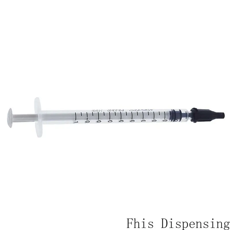 1ml/1cc Dispensing Plastic Liquid Dispenser Syringe Industrial Glues Manual with Black Tip Cap Pack of 10 | Инструменты