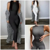 kliou new sexy high waist overalls y2k sleeveless skinny pencil pants bodysuits summer women jumpsuit sports outfits ab193