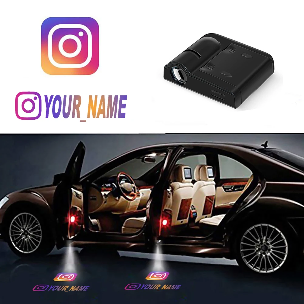 

2pcs Car Door Logo Light Welcome Lamp Laser Light Universal Wireless Projector Light Atmosphere Car LED Ambient Decoration Light