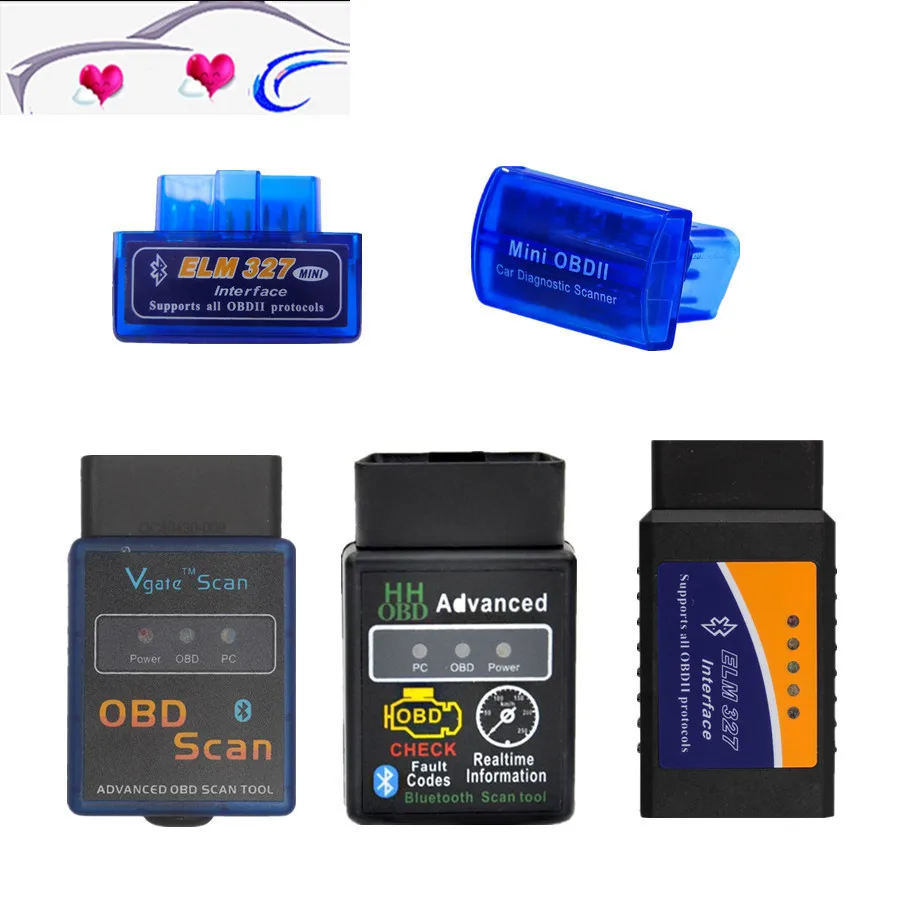 Super V2.1 Mini-elm327 Bluetooth OBD2 EOBD2 ULME 327 Codeleser HHOBD Mini OBDII scan-werkzeug |