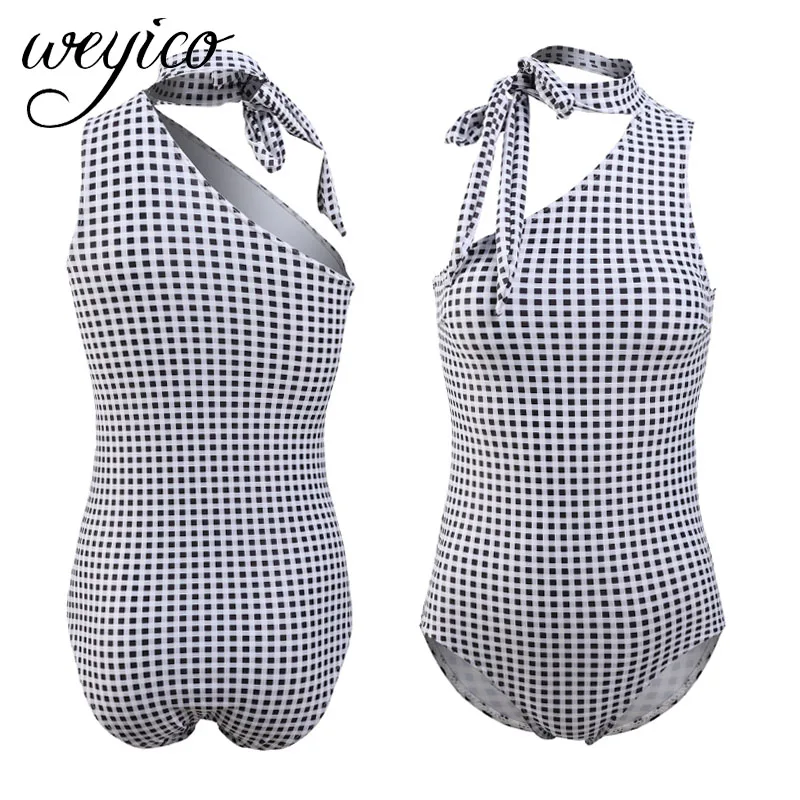 Женский слитный купальник 2020 пикантные купальные костюмы в горошек с открытым