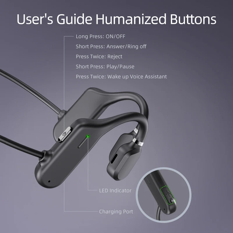 Awei A889BL Bluetooth 5.0 Earphone Air Conduction Sport Earphones Wireless Earbud For Running HIFI Handsfree Freeship - купить по