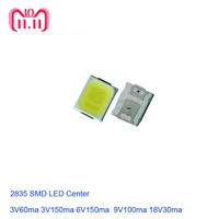 100pcs smd led 2835 white chip 1w 3v 6v 9v 18v 36v ultra bright smt surface mount pcb light emitting diode lamp