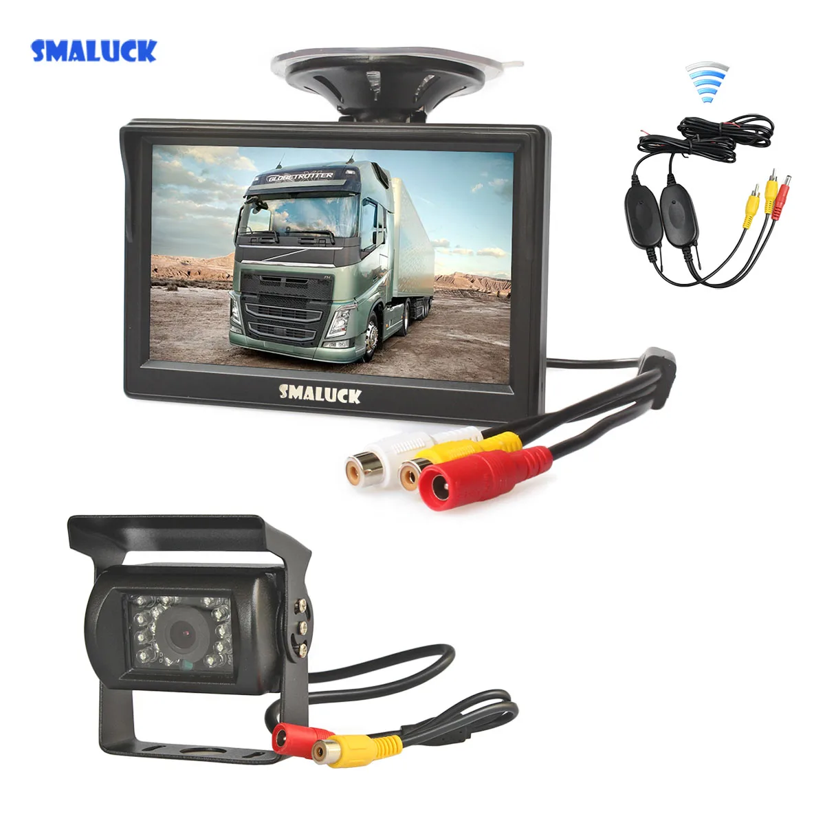 SMALUCK беспроводной 5 дюймовый ЖК дисплей заднего вида Автомобильный Монитор