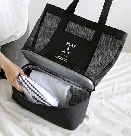 Сумка для обеда bolsa termica, сумки-холодильники для женщин, сумка для еды для пикника, сумка для еды, Термосумка lancheira escolar bolsas, двухслойная сумка - Цвет: Черный