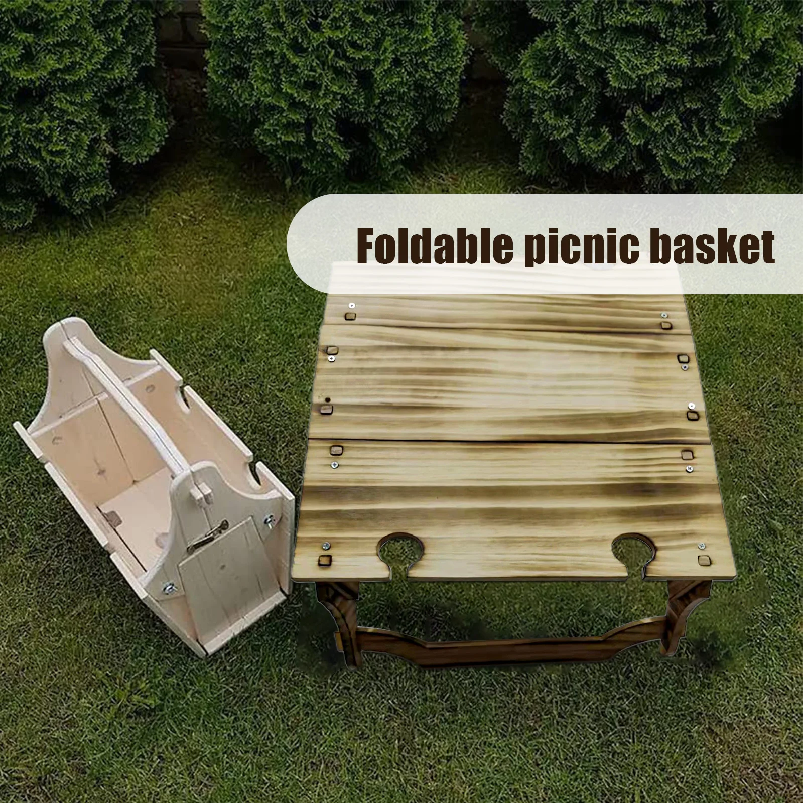 2 в 1 многофункциональная деревянная настольная корзина для хранения | Мебель