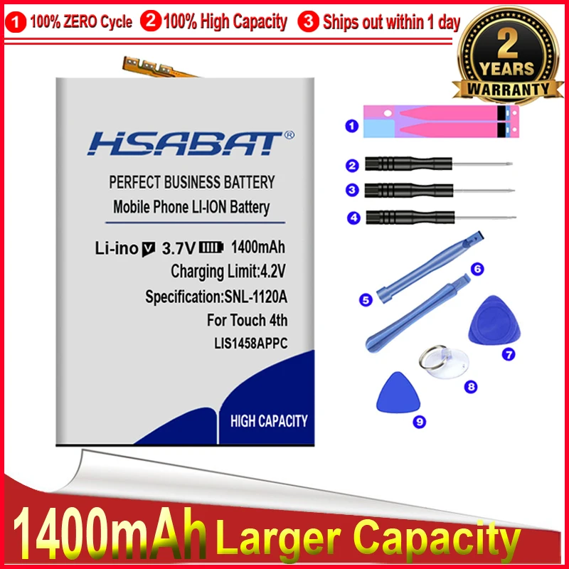 HSABAT 0 цикл 1400mAh LIS1458APPC батарея для iPod Touch 4 поколения 4g Высокое качество Мобильный
