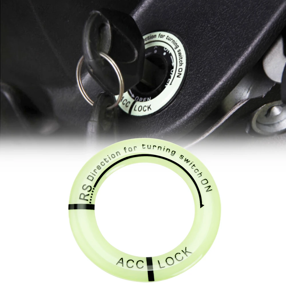Гелевая светящаяся наклейка-кольцо для ключей автомобиля и мотоцикла наклейка