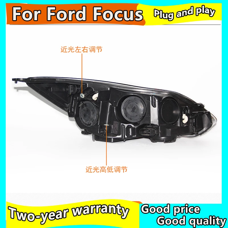 Автостайлинг для Ford Focus фары s 2012-2014 светодиодный светильник фокусировки