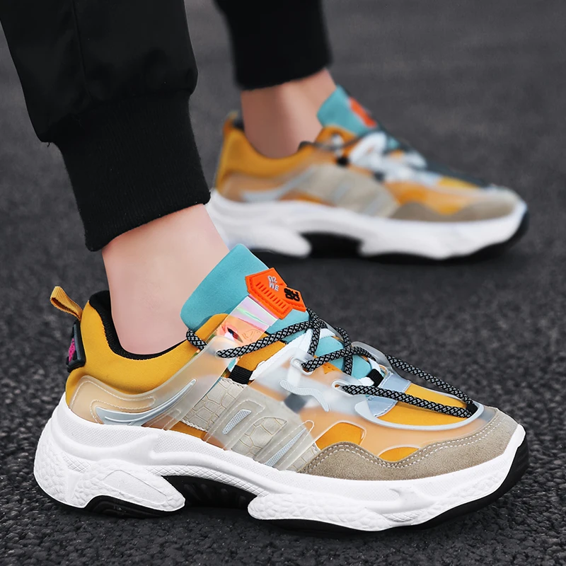 Высокие модные кроссовки подходящие к цвету повседневные туфли из натуральной