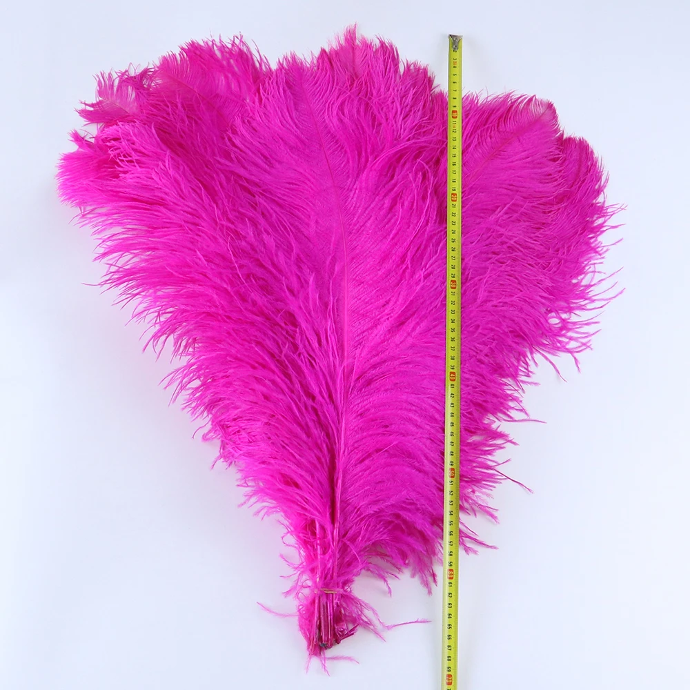 Свадебные вечерние украшения для дома с твердым пером страуса 65-70 см крашеные