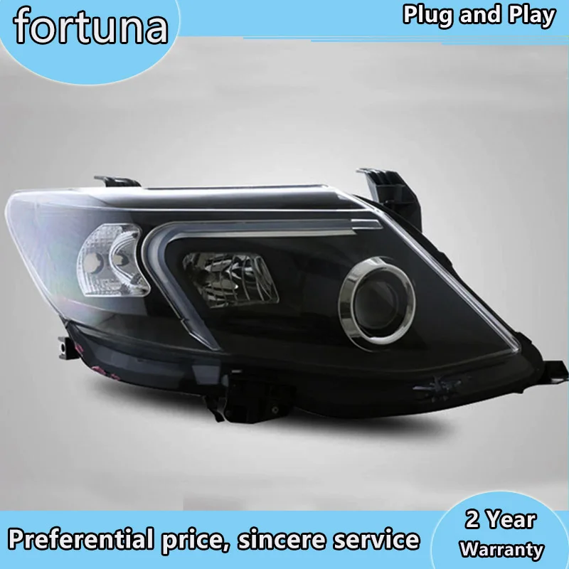 

Headlight lamp for Toyota Fortuner Headlights 2011-2015 Fortuner 4Runner LED Headlight LED DRL Bi Xenon Accessories